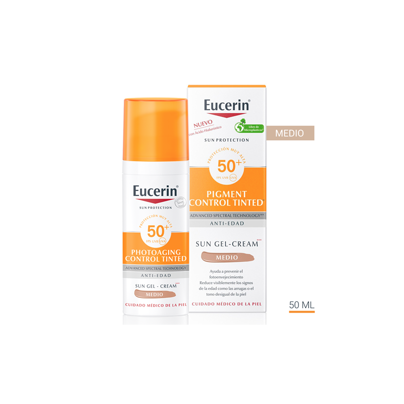 Imagen de EUCERIN CREMA FACIAL COLOR SPF 50+ 50 ML