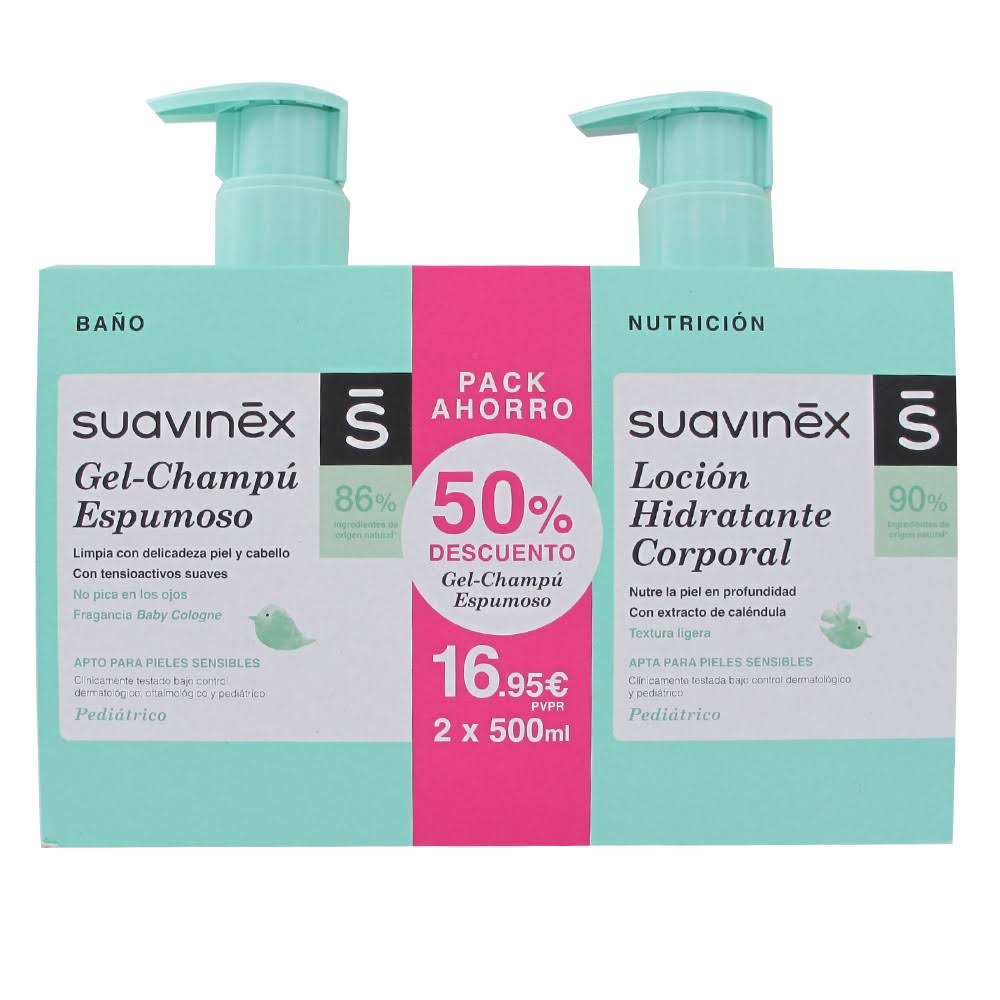 Imagen de SUAVINEX GEL-CHAMPU ESPUMOSO DUPLO 2X500ML