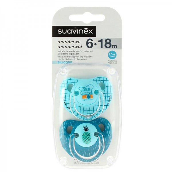 CHUPETE SUAVINEX 0-6 M SILICONA 2 UND  Comprar online - Farmacia La  Mojonera