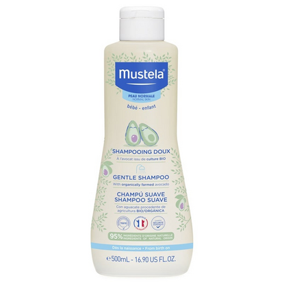 Shampoo Suave Con Aguacate Para Bebés De Mustela 500 Ml