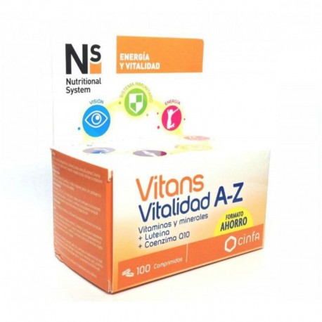 Imagen de N+S VITANS VITALIDAD A-Z 100 COMPRIMIDOS