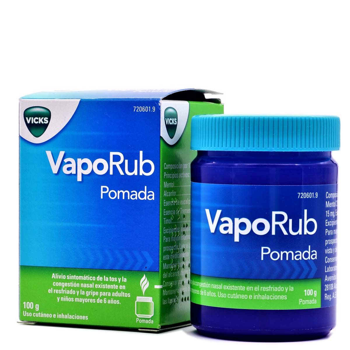 Vick - Pack Vaporub Inhalador, para Resfriado, con Aroma a Mentol