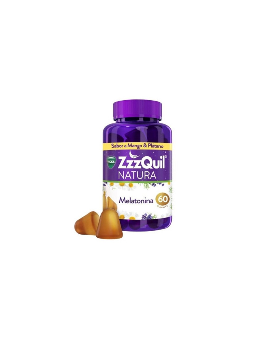 Imagen de ZZZQUIL MELATONINA MANGO PLATANO 60GOM