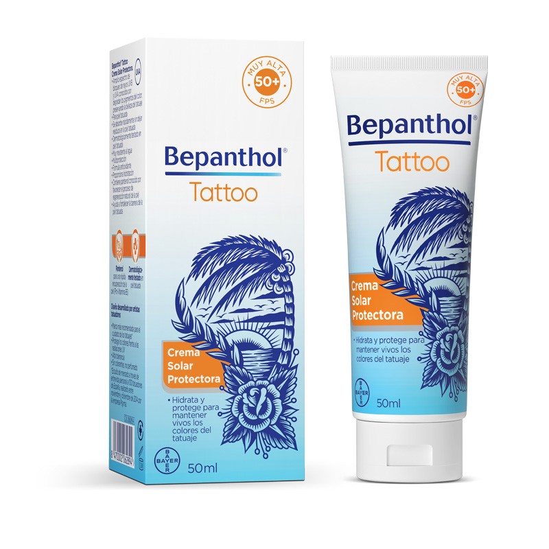 Imagen de BEPANTHOL TATTOO CREMA SOLAR SPF50 50ML