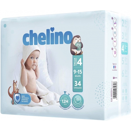 PAÑAL INFANTIL CHELINO NATURE TALLA 3 36 UNIDADES