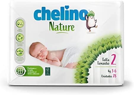 Imagen de PAÑAL CHELINO NATURE T-2 3-6 KG. 28 UND.